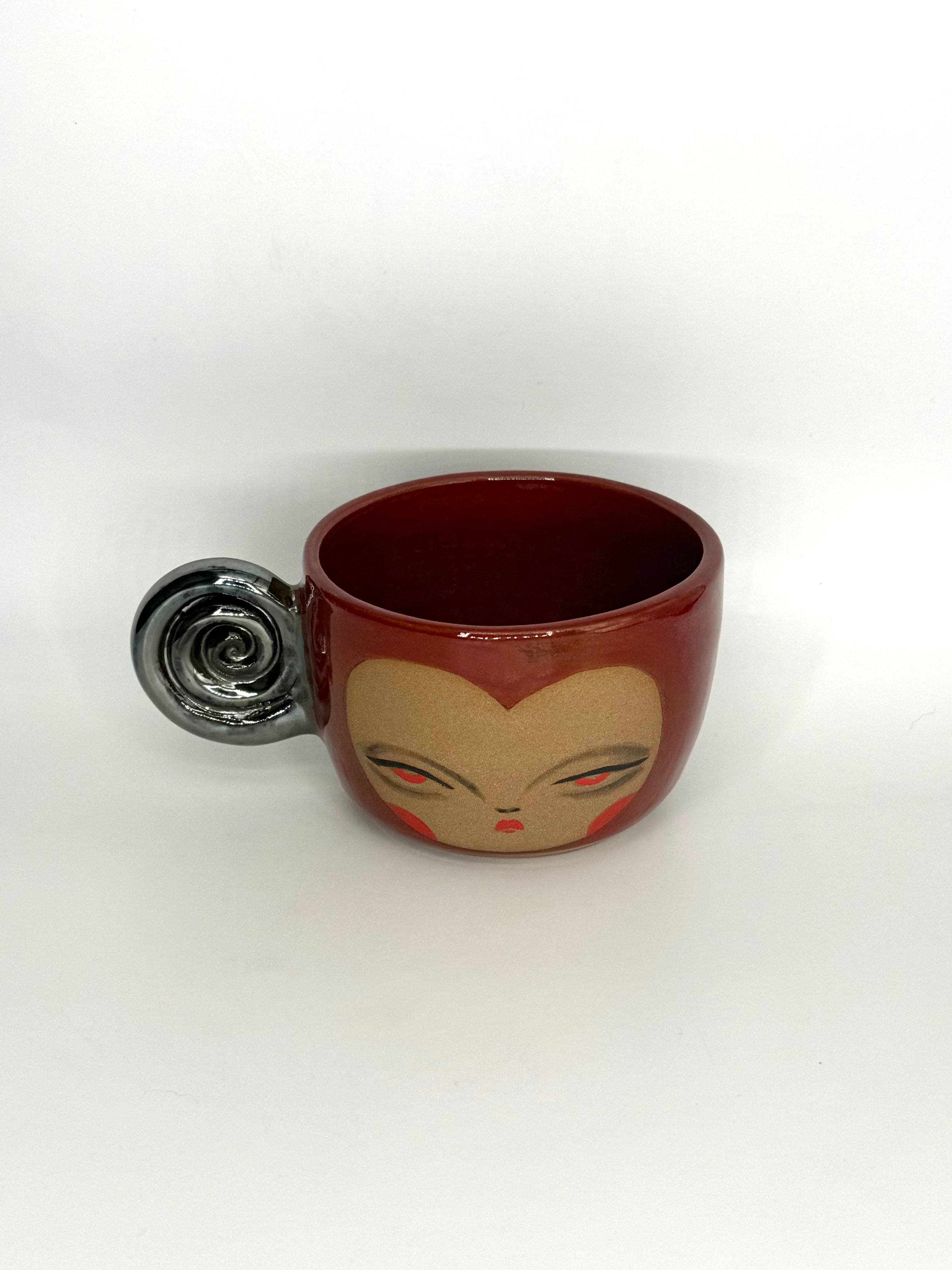 Oxblood Spiral Mug