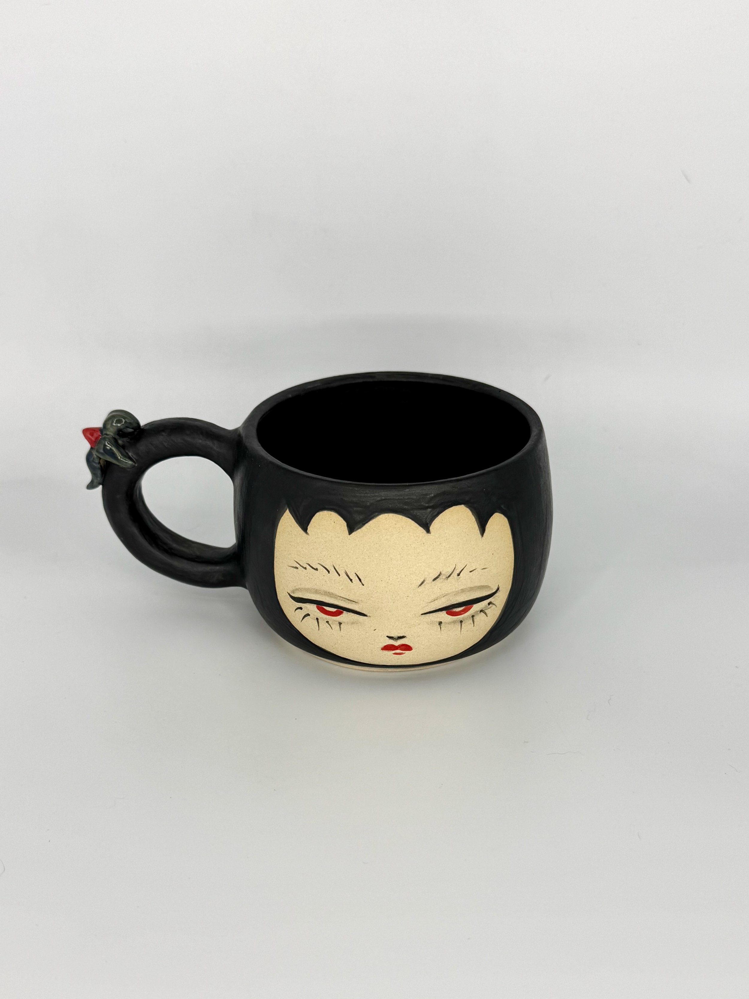 Spike Flower Mug - Black