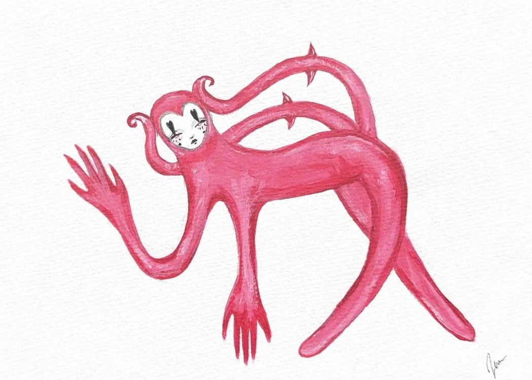 Red Creature Painting