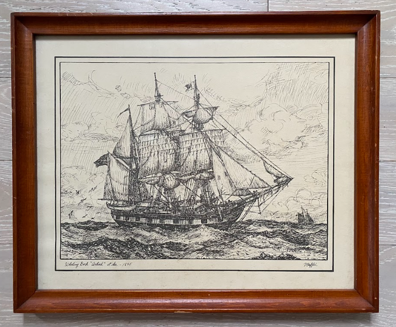 Pair of Framed Maritime Etchings by Maffei