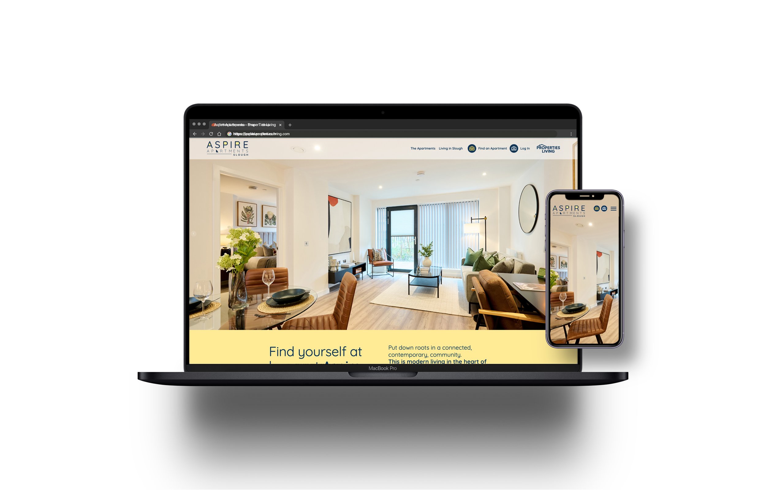 Aspire Apartments Home Page Design