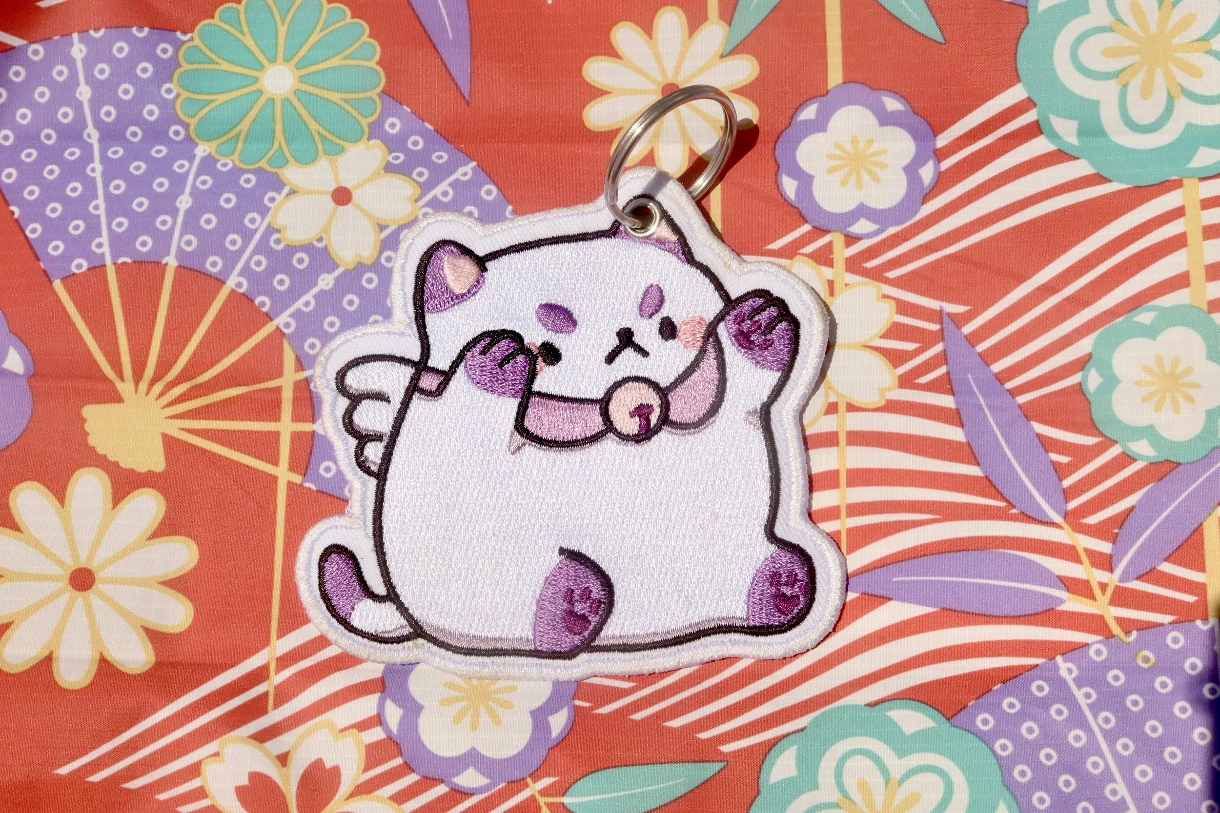 Bongo Puppycat Woven Keychain