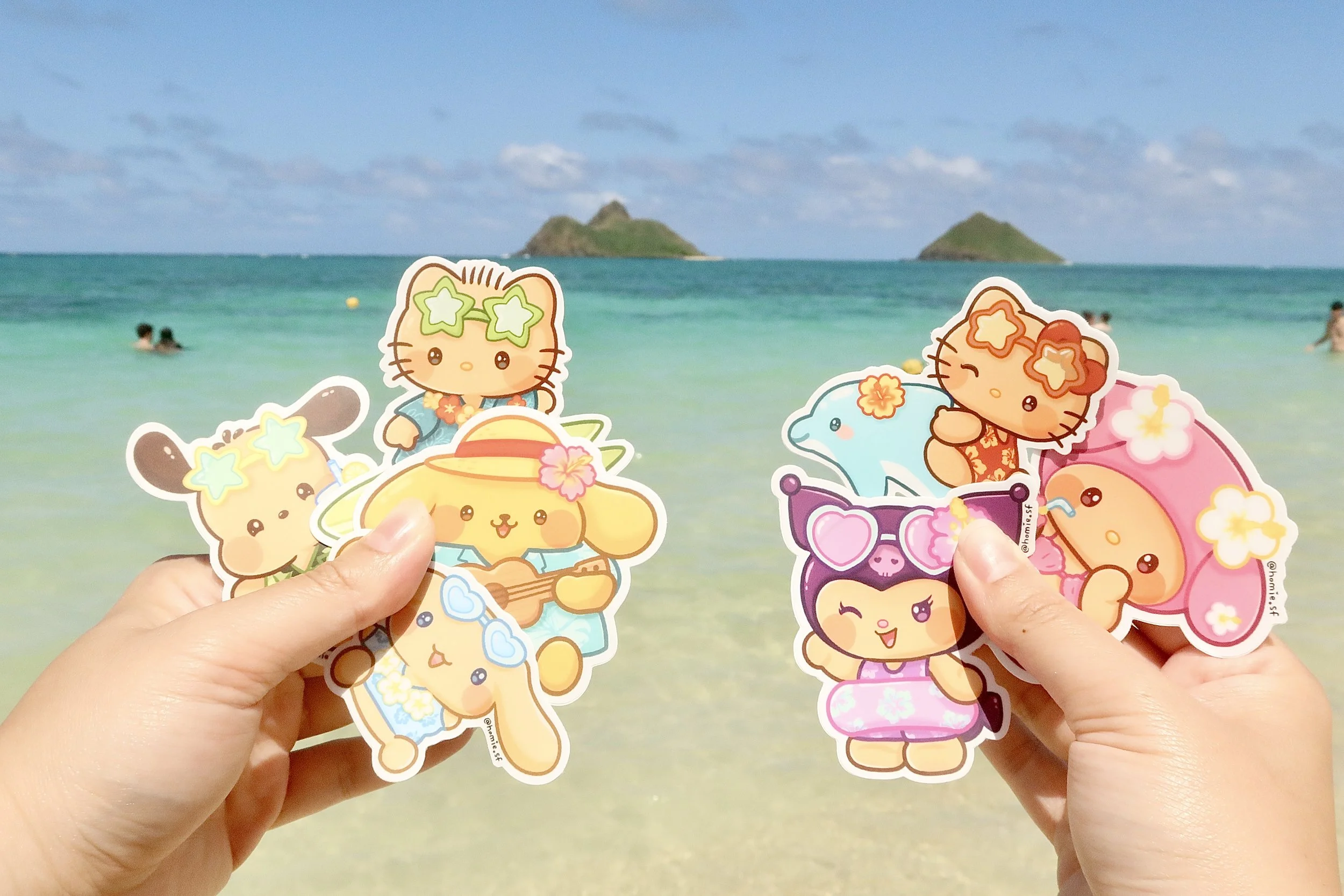 Tropical Tan Cuties Sticker Collection