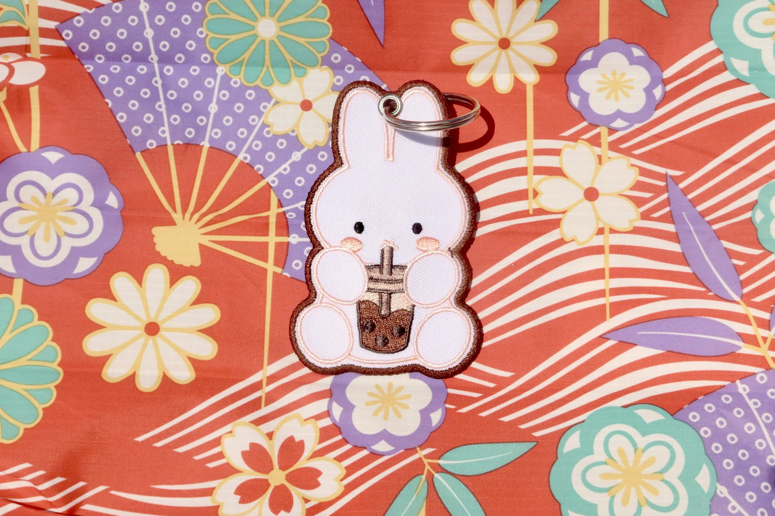 Boba Miffy Woven Keychain