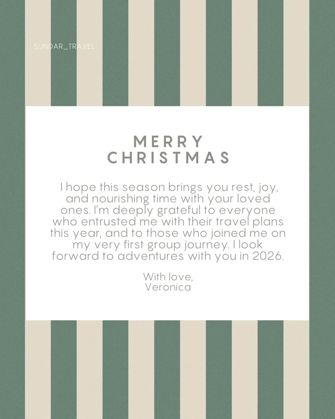Wishing you all a very Merry Christmas 🕯️🌲

I hope this season brings you rest, joy and nourishing time with your loved ones.

I&rsquo;m deeply to everyone who entrusted me with their travel plans this year, and to those who joined me on my very fi