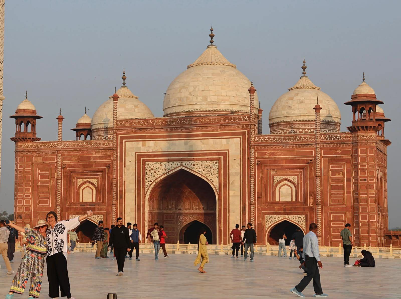 Tourists at Taj Mahal in Agra India