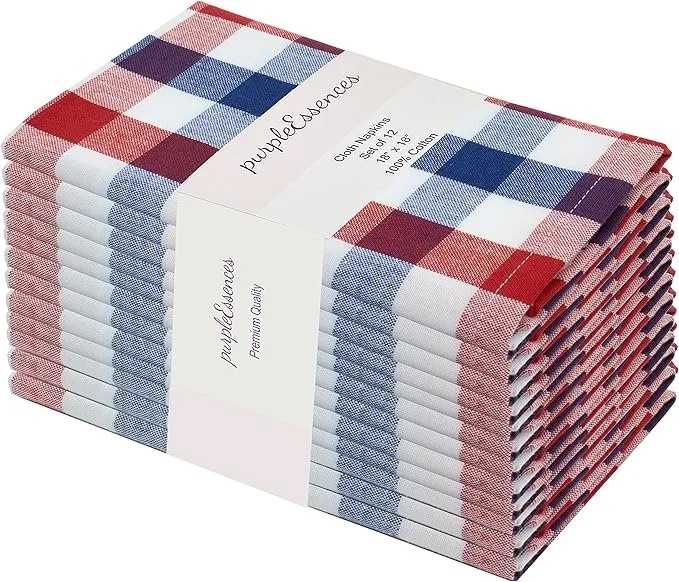 RW&B Plaid Table Napkins
