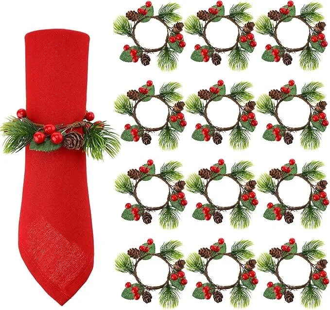 Christmas Berry Napkin Rings 