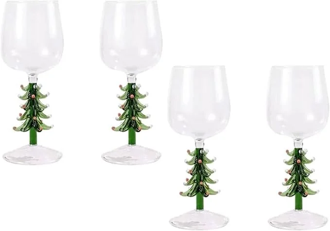 Christmas Tree Stem Glassware 