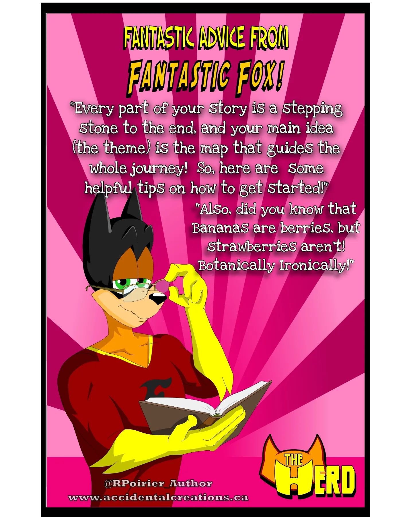 🦊📢FANTASTIC ADVICE FROM FANTASTIC FOX!
📖Tips and Tricks to write a story!  YOUR story!  Everyone's got one, so brush off the doubts and discouragements, tweeze that story splinter out of your cerebral cortex and start putting pen to paper!📝

#sel