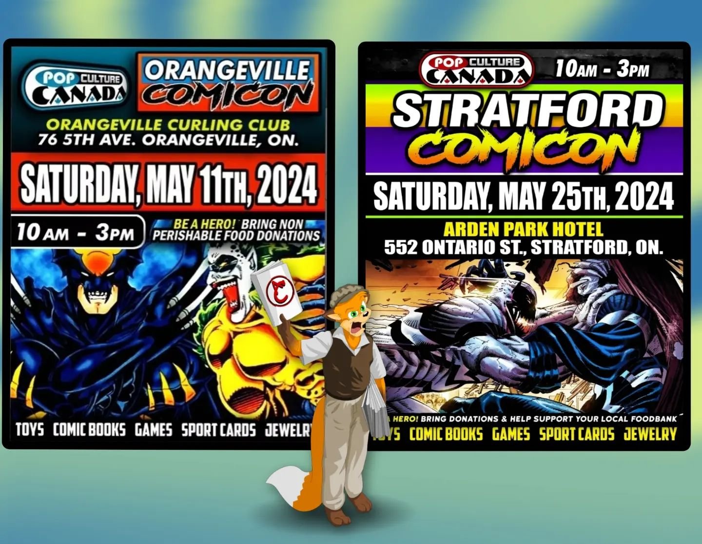 👀SEE YOU THERE! 🦸&zwj;♀️Comic lovers, assemble!🦹&zwj;♀️ We're excited to be part of this year's most thrilling Comicons. Get ready to dive into a universe where your favorite heroes and villains come to life at:

🎉 Orangeville Comicon - Sat May 1