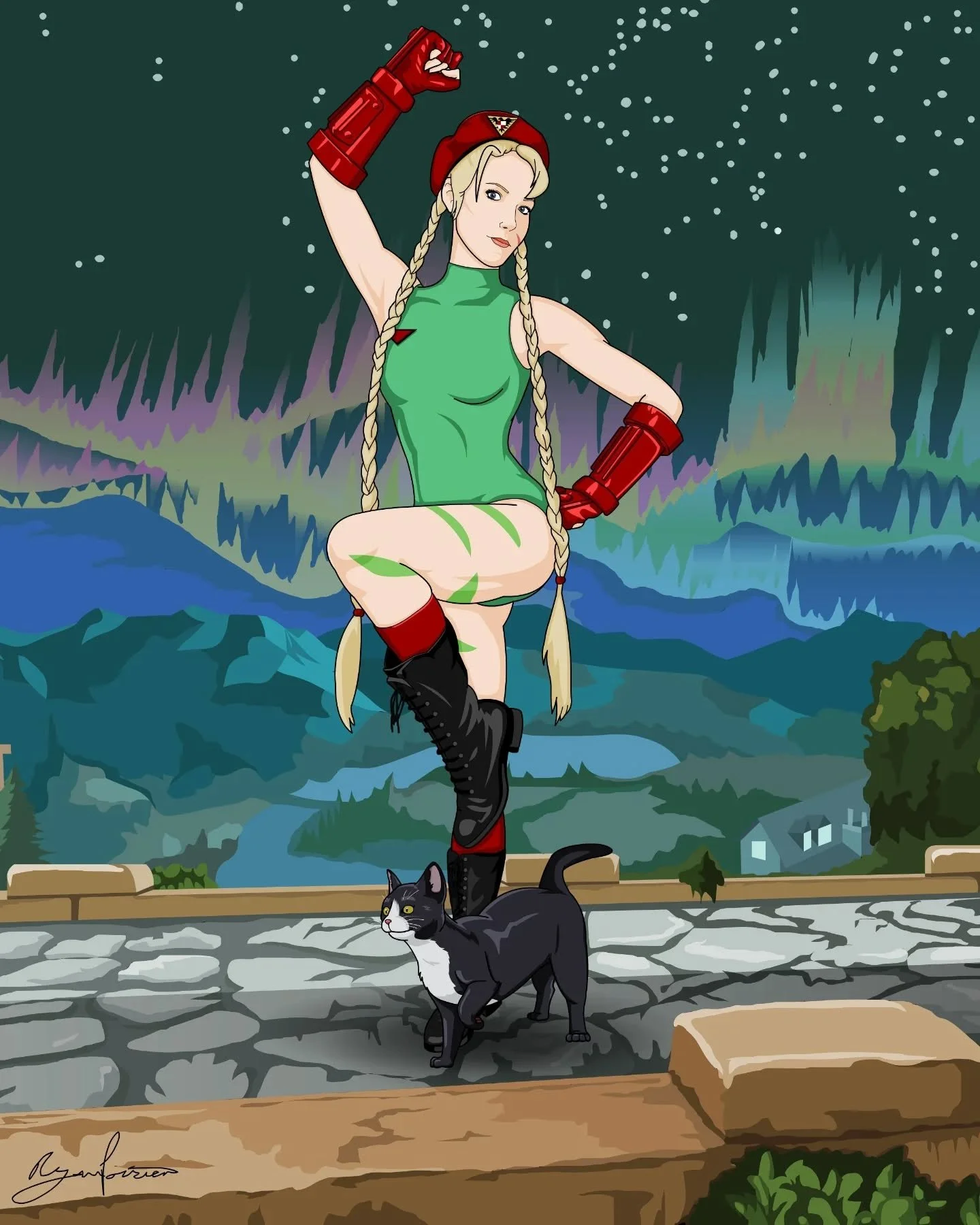 📢2/4 of the new portraits I did for the cosplay queen herself @bunnybombshell cosplaying as Cammy from StreetFighter - premiering at @vaughancon_ Saturday August 9!
🤸‍♂️Come see us at the Accidental Creations table to:
✅Grab your limited ed