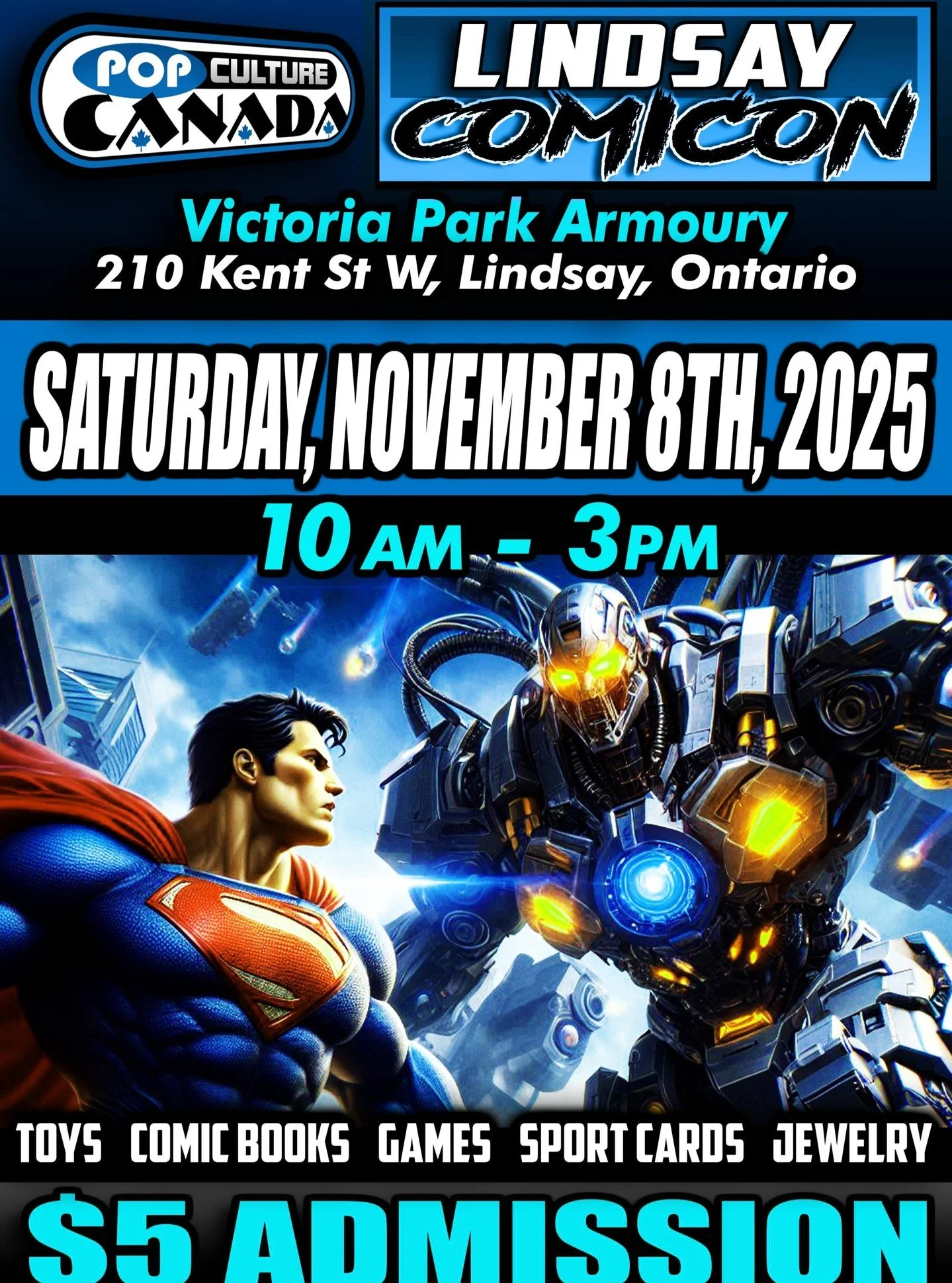 Lindsay Comicon is happening this Saturday with the crew from @pop_culture_canada!

Catch me at the Accidental Creations table! Come snag your signed copies of The Herd and Farm Freaks &mdash; two award-winning, laugh-out-loud indie comics perfect fo