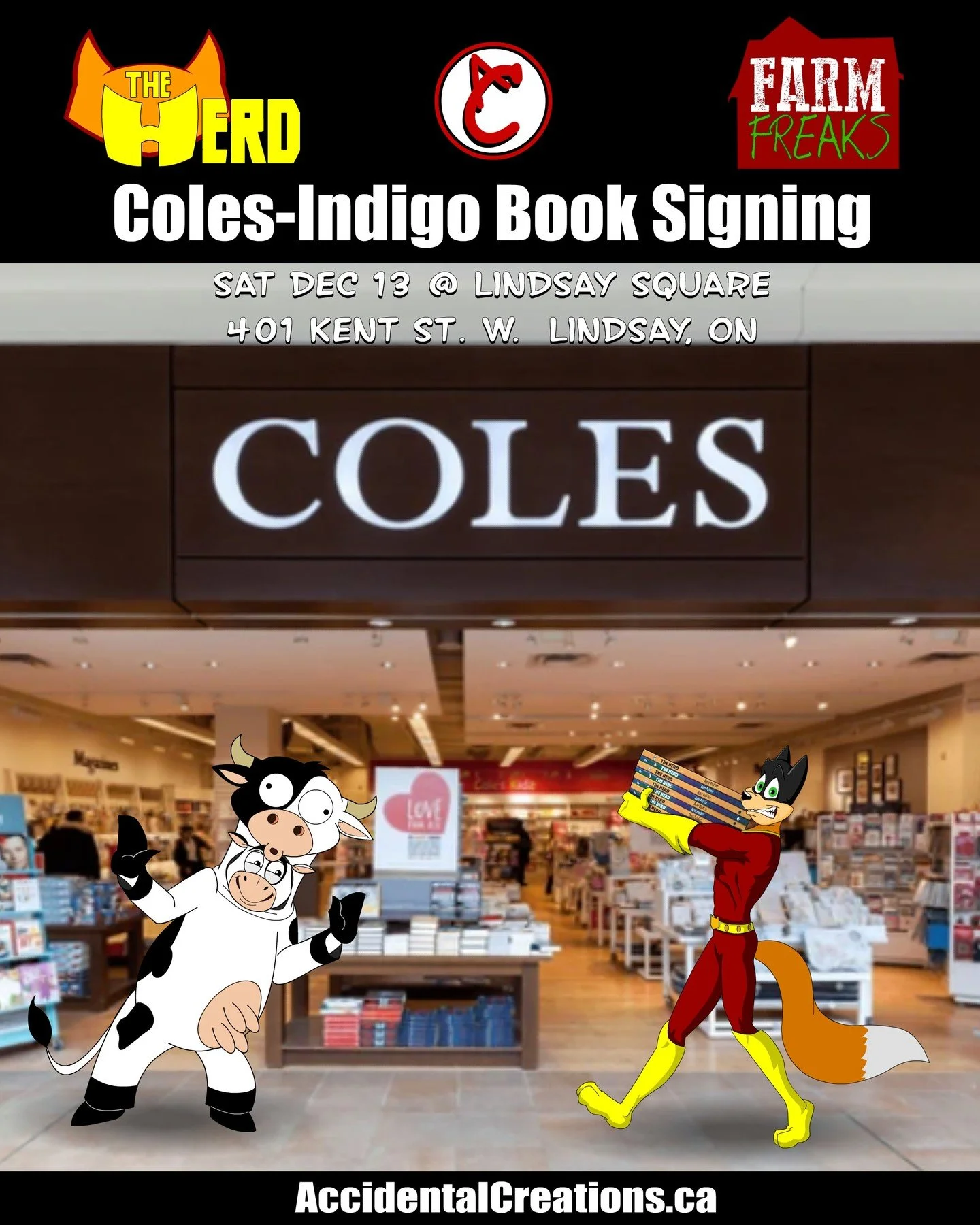 Happy to announce my books are now available through Indigo! A major milestone in my writing career having my books on their shelves and website! I'll be doing a book signing this Saturday (Dec 13) at the @coleslindsaysquare location in Lindsay at th