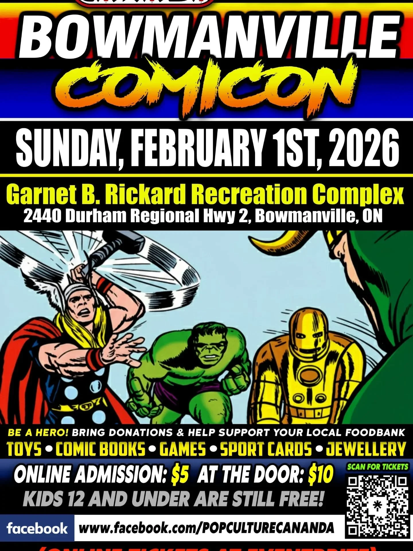 Next Sunday (Feb 1) is the Bowmanville Comicon with @pop_culture_canada - my first Comicon (of many) for 2026!  Come by the Accidental Creations table to get your signed copy of my comedy graphic novel series Farm Freaks, or the award-winning superhe