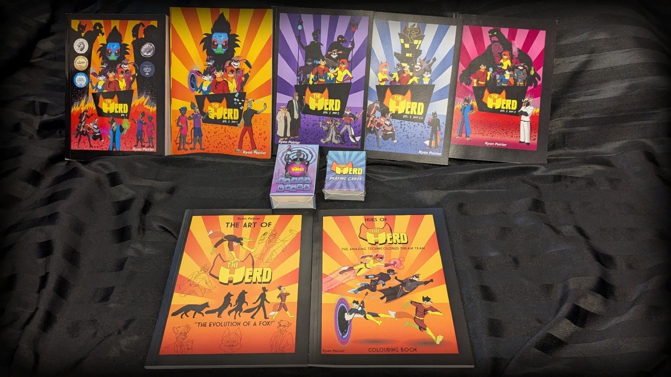 Fresh stacks, familiar chaos.

These are the worlds I&rsquo;ve been building &mdash; The Herd and Farm Freaks. All-ages graphic novels rooted in satire, mystery, and stories that don&rsquo;t take themselves too seriously.

Whether it&rsquo;s amateur 