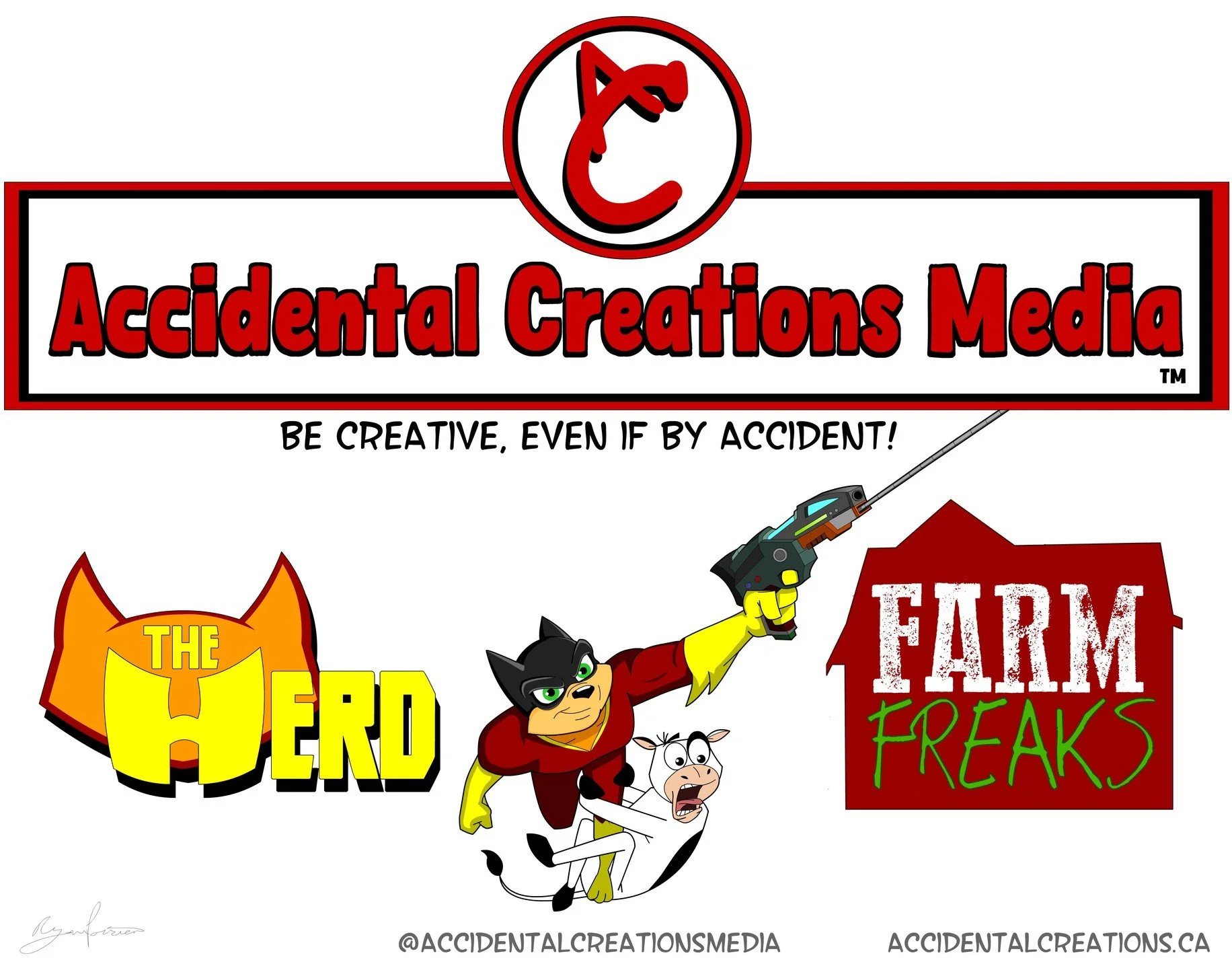Rebranding update! Same account, same books - @RPoirier_Author is now @AccidentalCreationsMedia 🦊

Farm Freaks, The Herd, and all future projects live here &mdash; nothing else has changed, just the banner.

#accidentalcreations #accidentalcreations