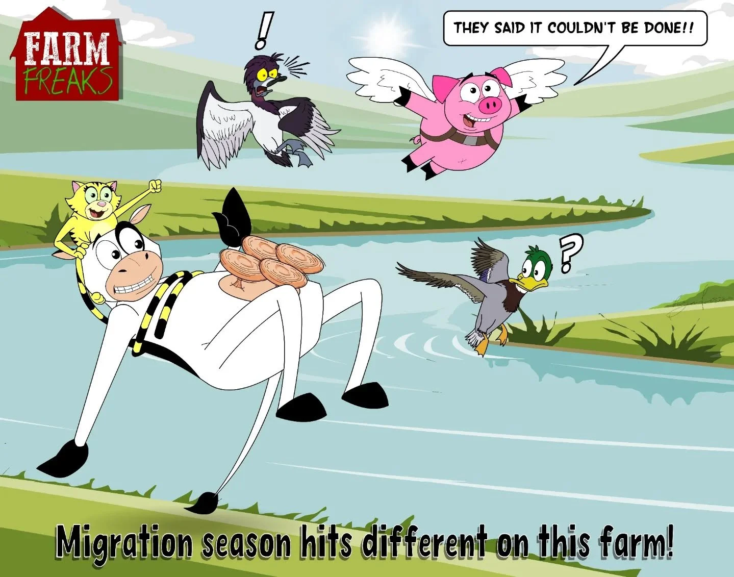 🐮"Farm Freaks" is a whimsical, comedic series that follows a group of eccentric animals on a farm full of secrets.  This family of misfit farm animals, led by Curdled the Cow, are always being moved from farm to farm due to their strange a