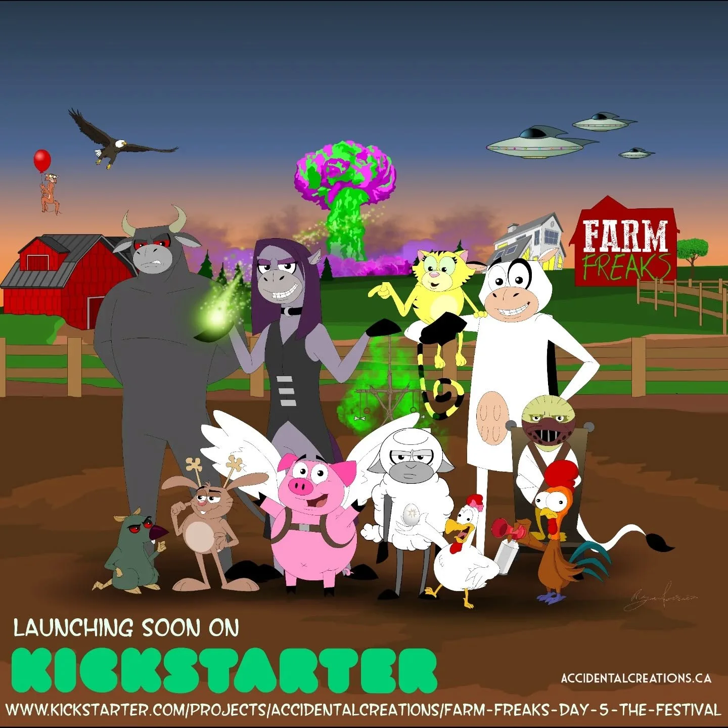 📢It&rsquo;s officially happening.

🐮Farm Freaks: Day 5 &ndash; The Festival is coming to Kickstarter.

The next chapter in the Melancholy Meadows saga brings bigger chaos, bigger heart&hellip; and the most disastrous farm festival yet.

This campai