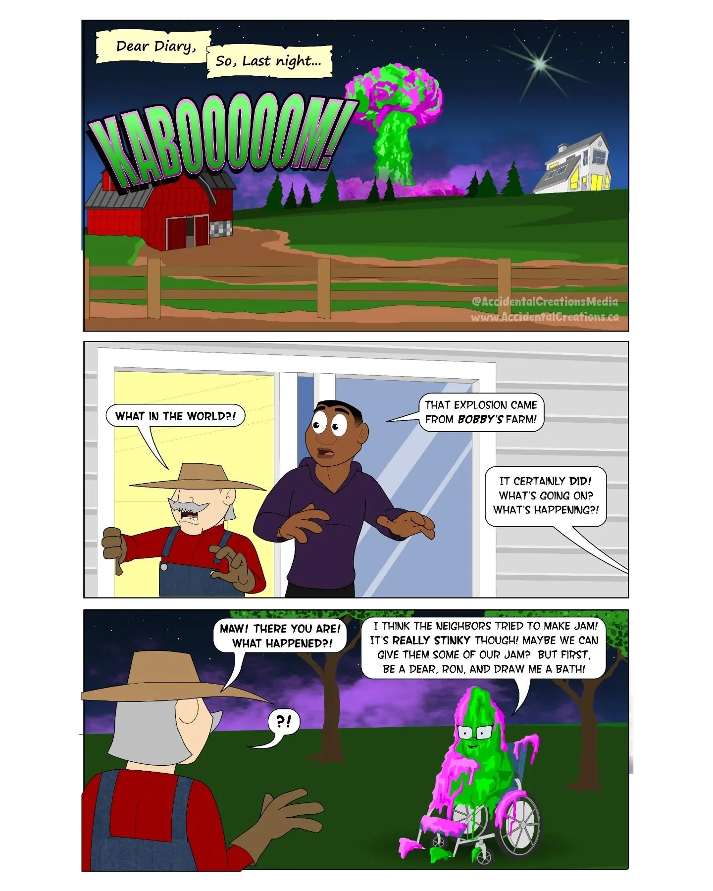 Back at it with the next book of my Farm Freaks series!  This next installment is well underway - gotto keep the momentum going!  Here's a sneak peak at the opening scene of Farm Freaks Day 6: The Invasion!

Stay tuned for a big reveal and announceme