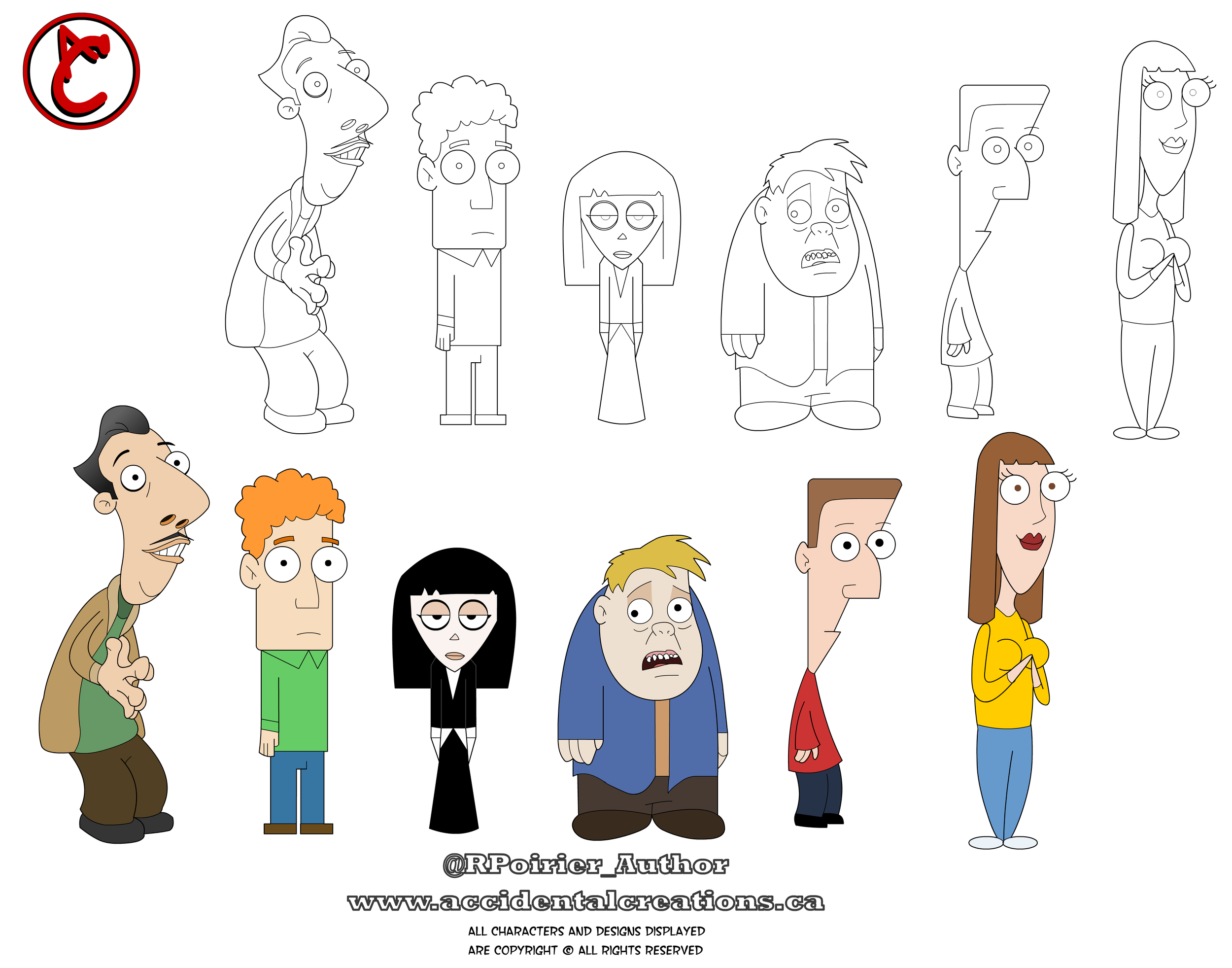 Various background extras designs (Farm Freaks)
