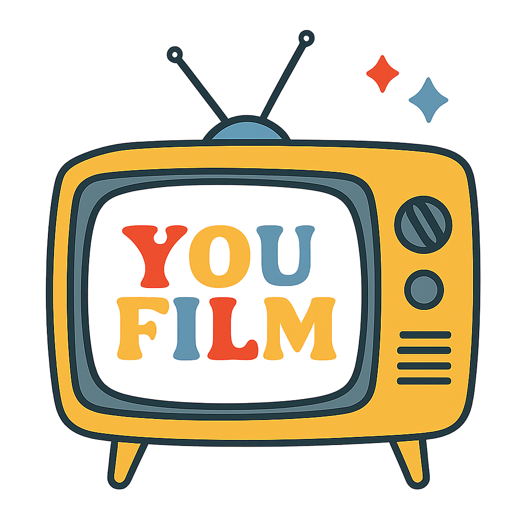YOUfilm logo inside a television home movie
