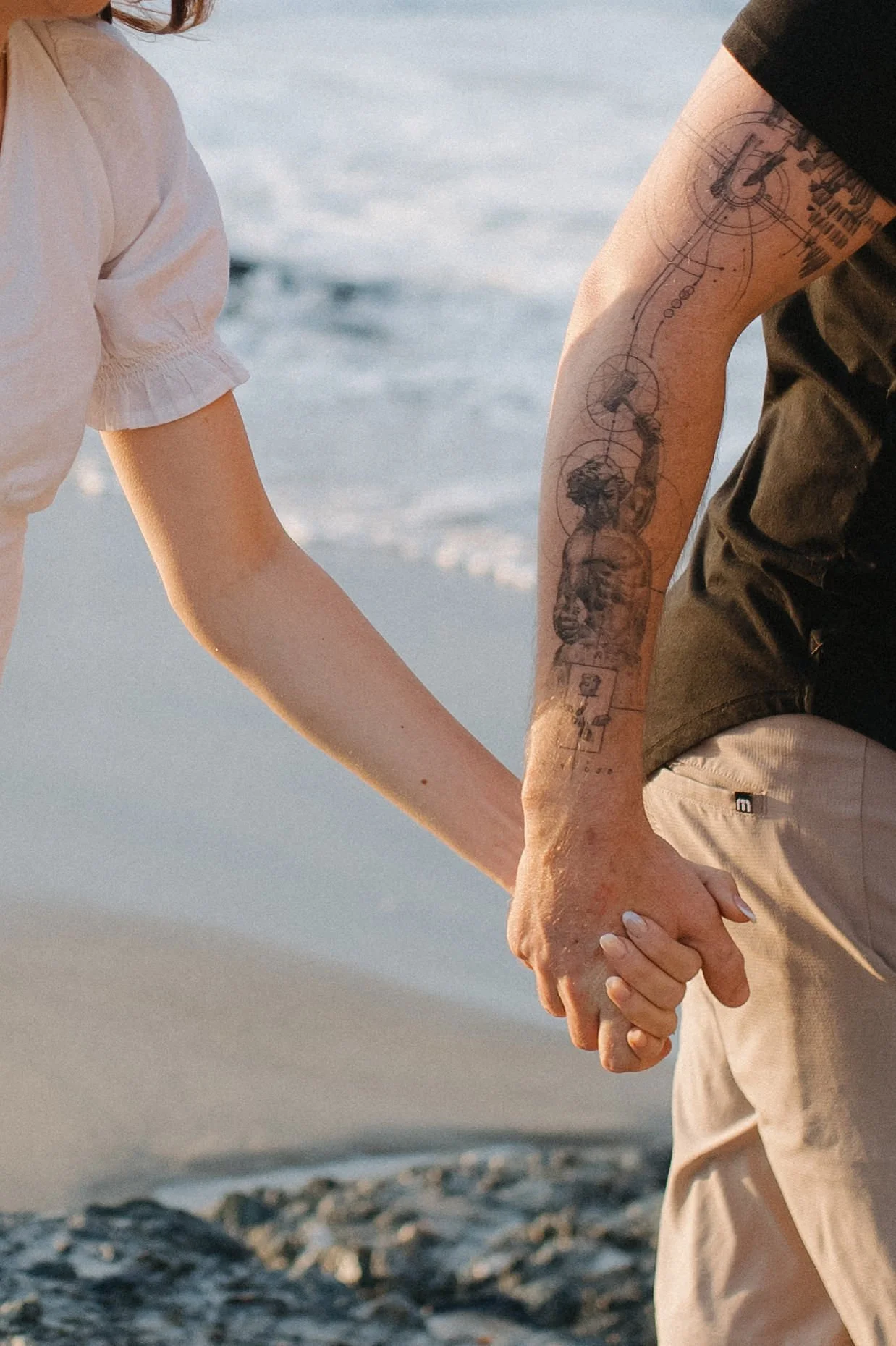 YOUfilm couple holding hands wedding day