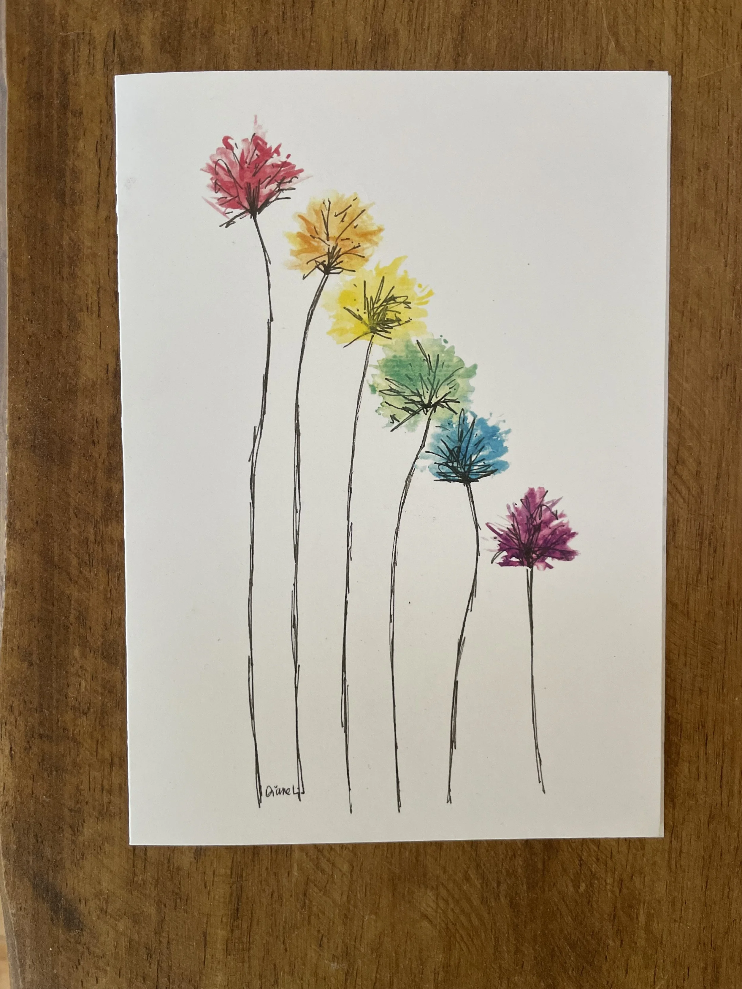 Handcrafted Watercolour Greeting Card