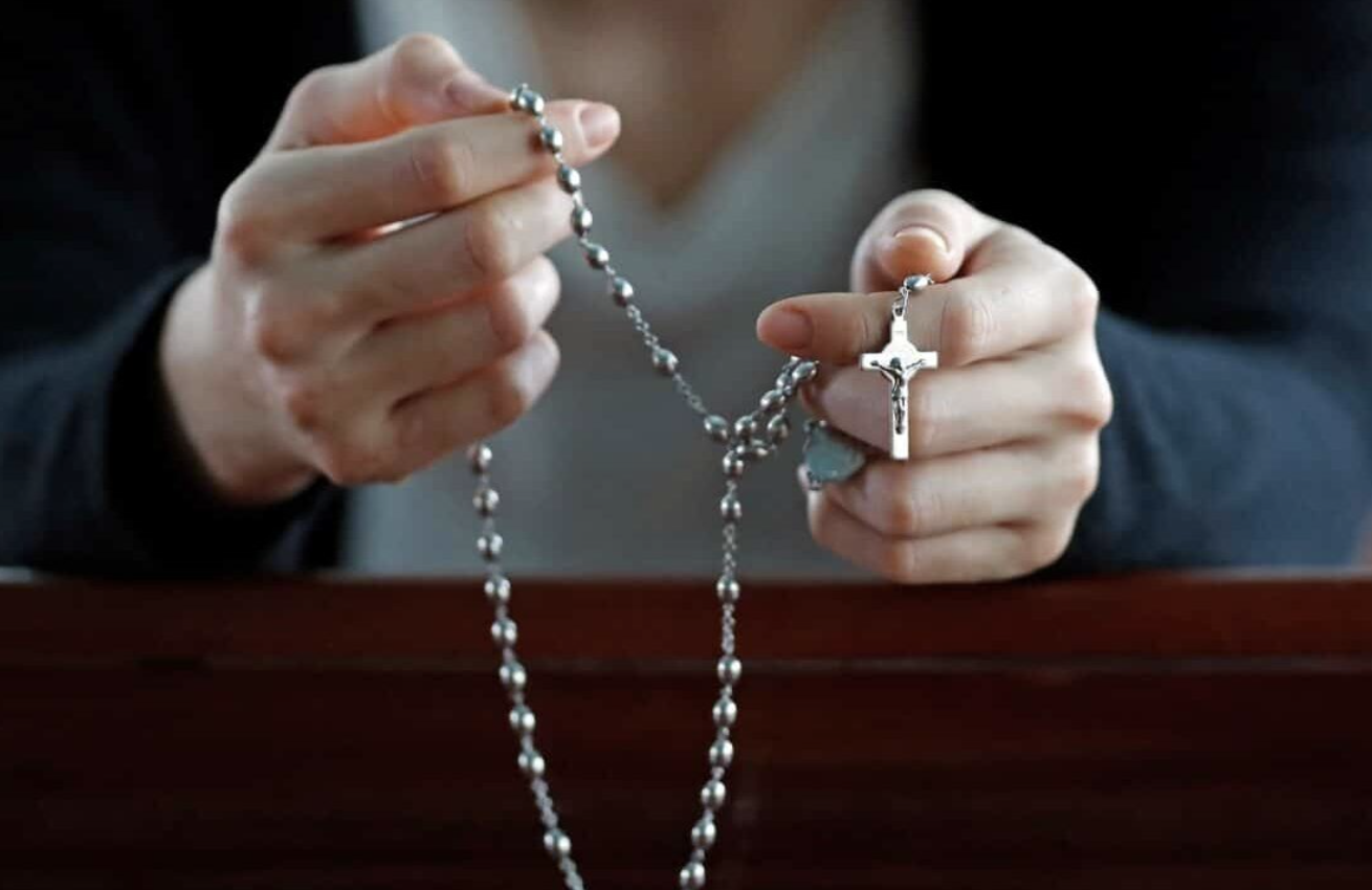 Catholic devotional artwork illustrating the Rosary