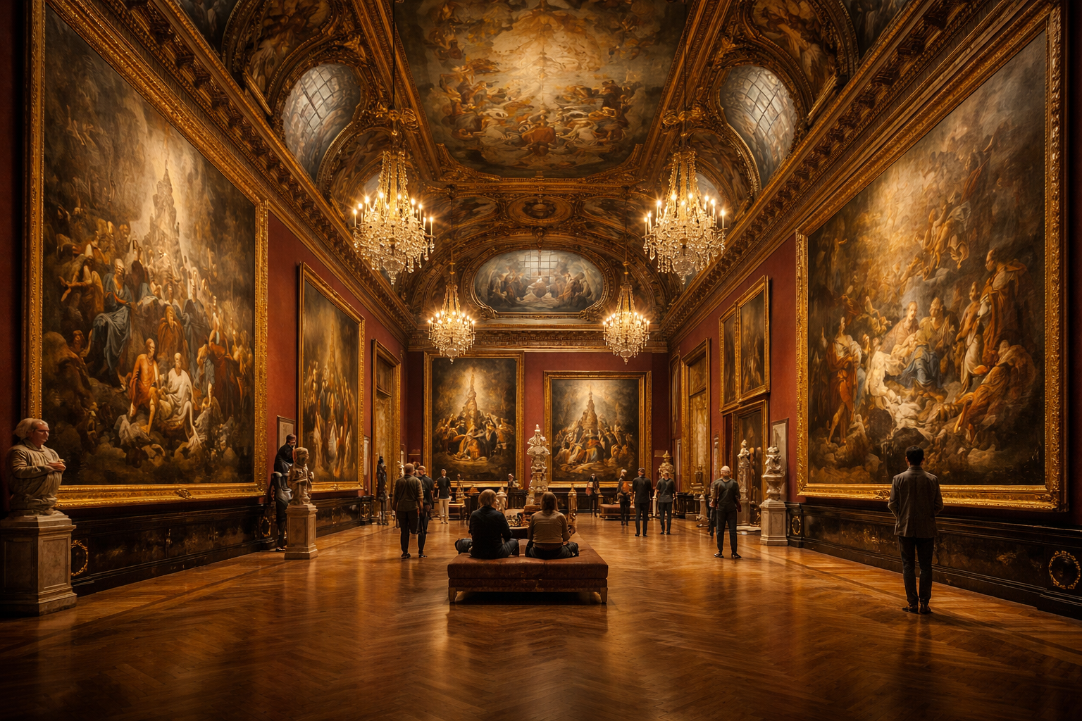 Graphic of museum with grand sacred art as featured on the RosaryMinded website