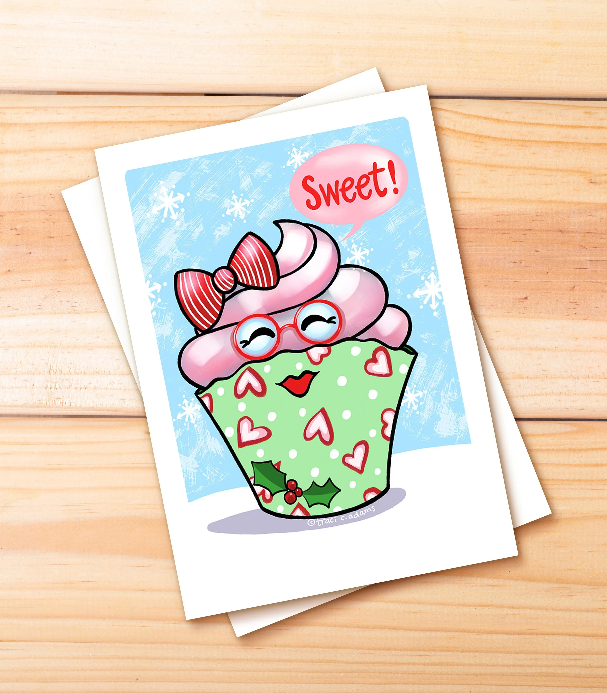 Sweet Peppermint Twist Greeting Card