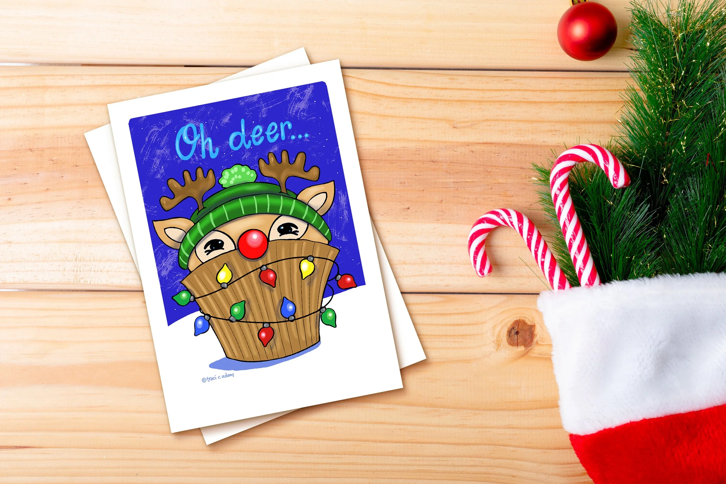 Oh Deer_card on wood stocking.jpg