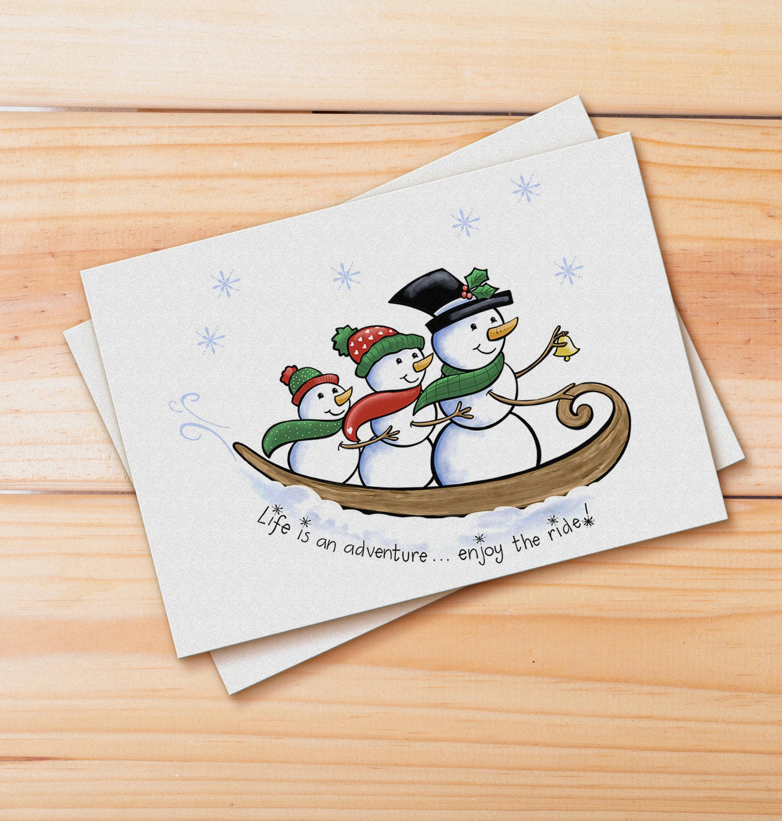 Snow Adventure Greeting Card