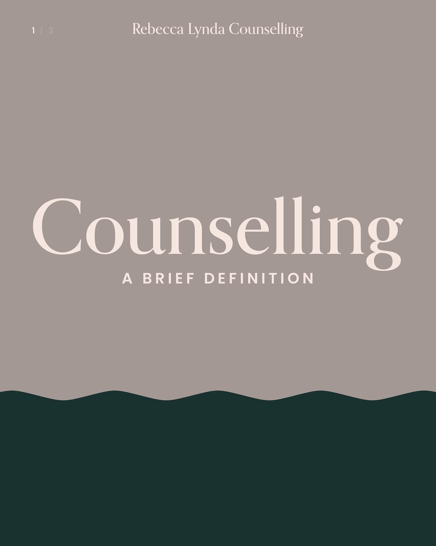 What is counselling? &bull;