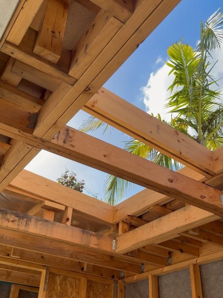 Glenelg | imagine this being your skylight view 🌴

@ply_architecture 
.#skylight #kitchen #building #adelaide