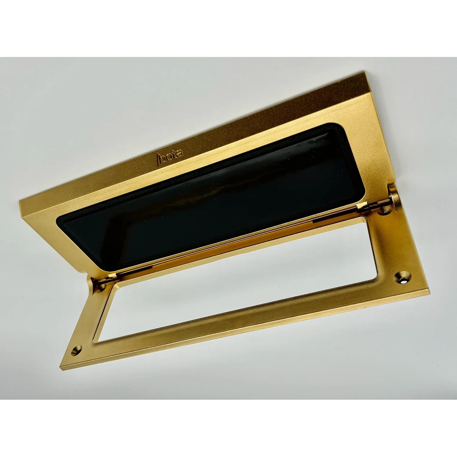 Brass-Seal™ Letter Size Forged Brass Mail Slot — Satin Brass finish, magnetic closure, PVD lifetime finish