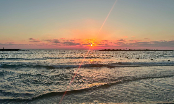 Sunrise over the ocean
