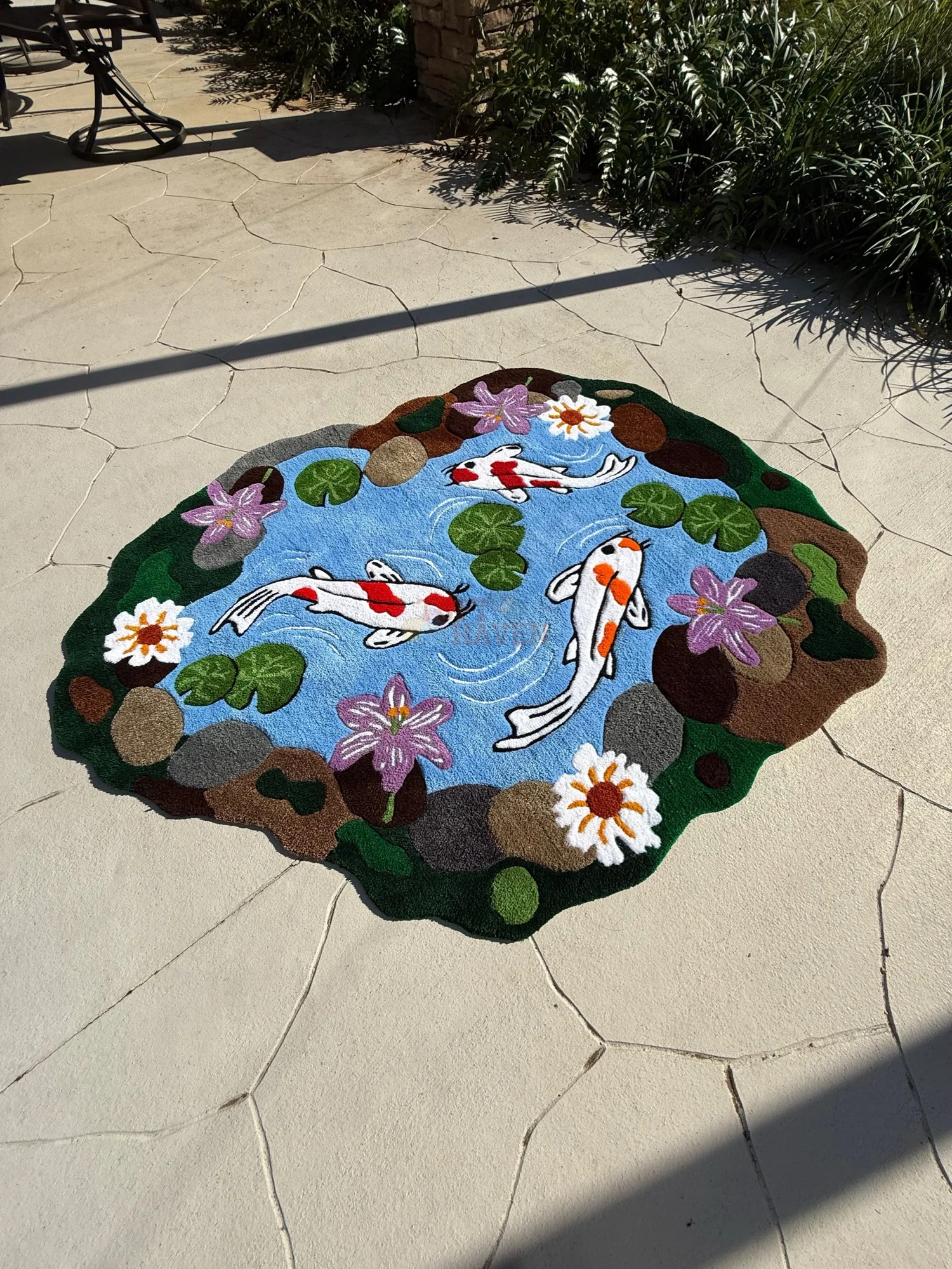 Koi Pond Hand-tufted Rug with 100% Acrylic Yarn – Unique Home