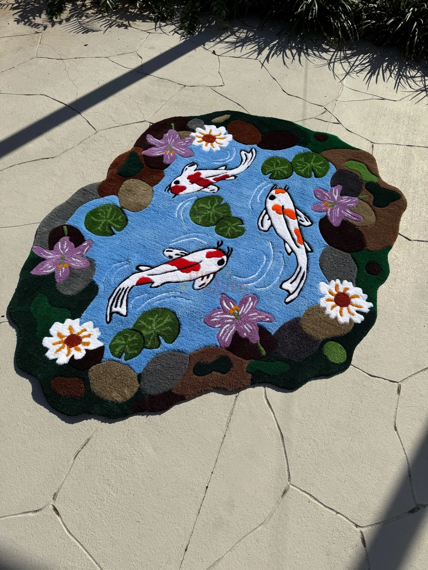 Koi Pond Hand-tufted Rug with 100% Acrylic Yarn – Unique Home