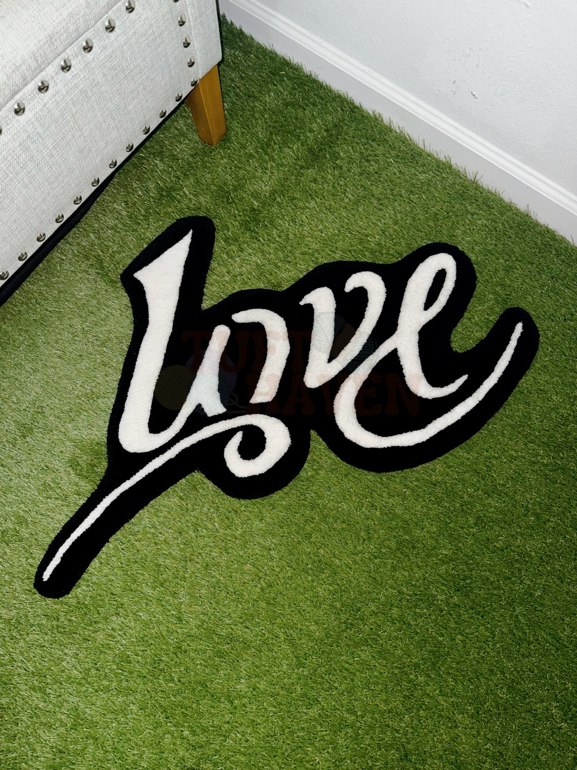 PAIN/LOVE Ambigram Rug
