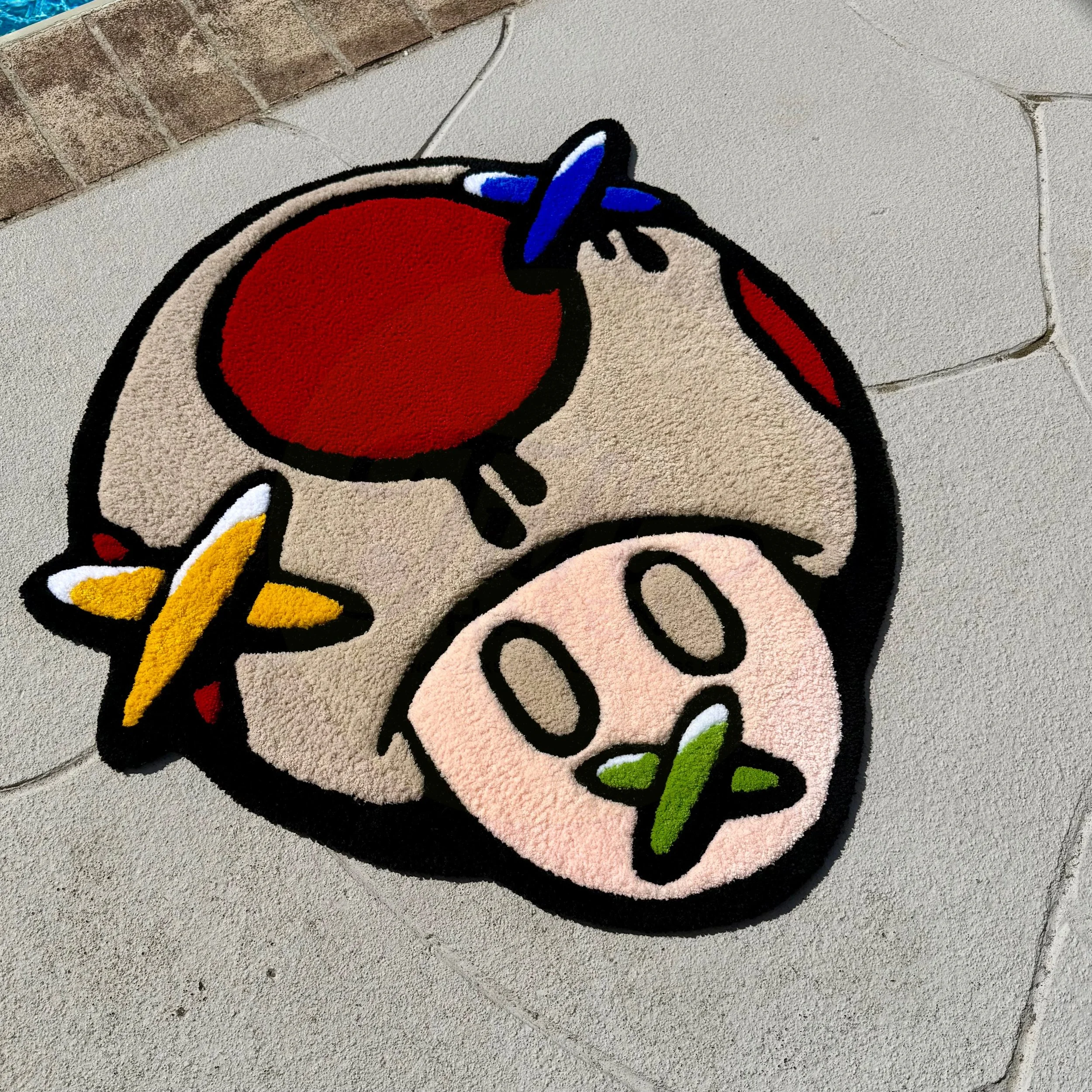 Mario Bros Toad Tufted Rug