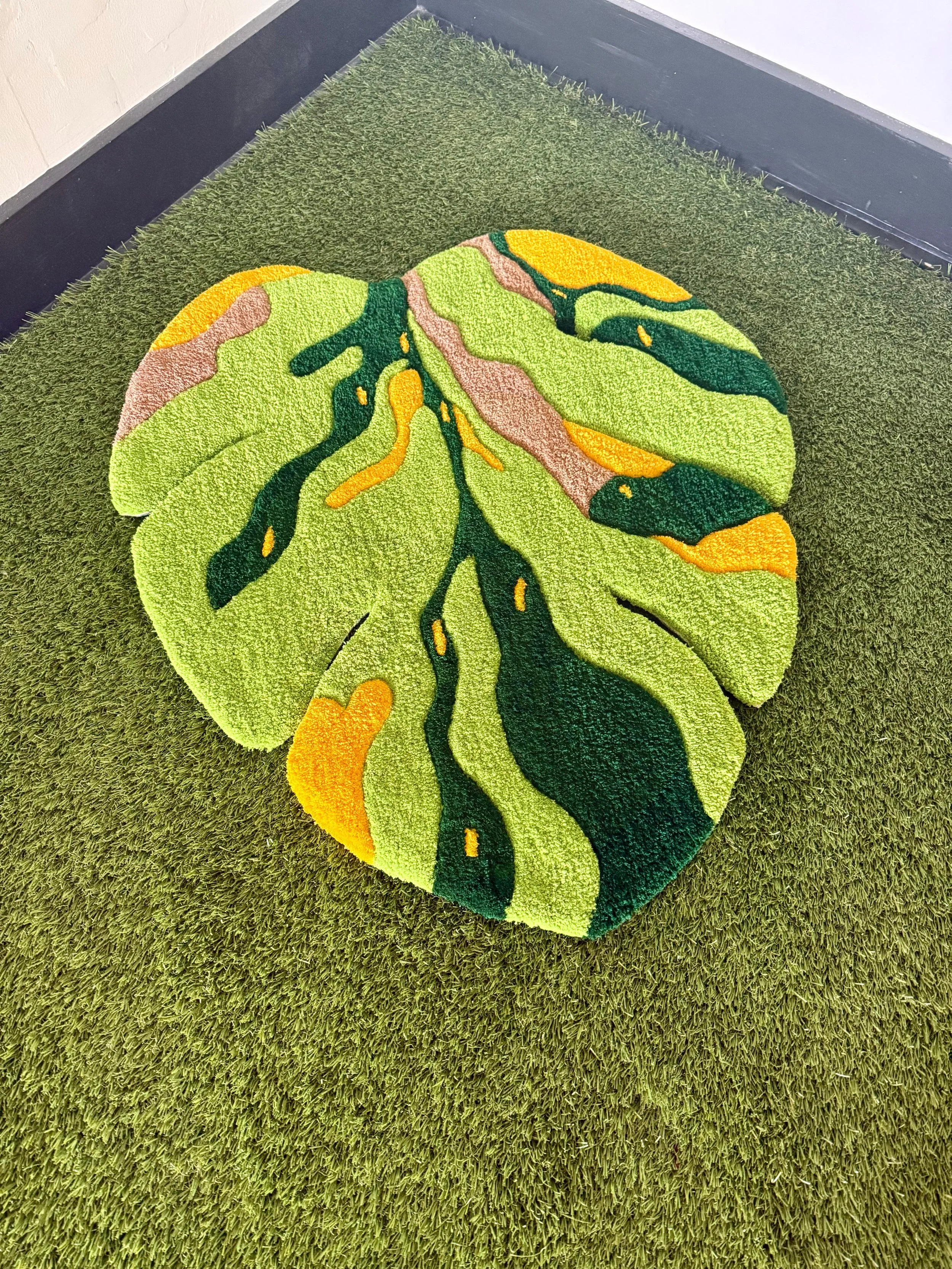 Tropical Monstera Leaf Rug