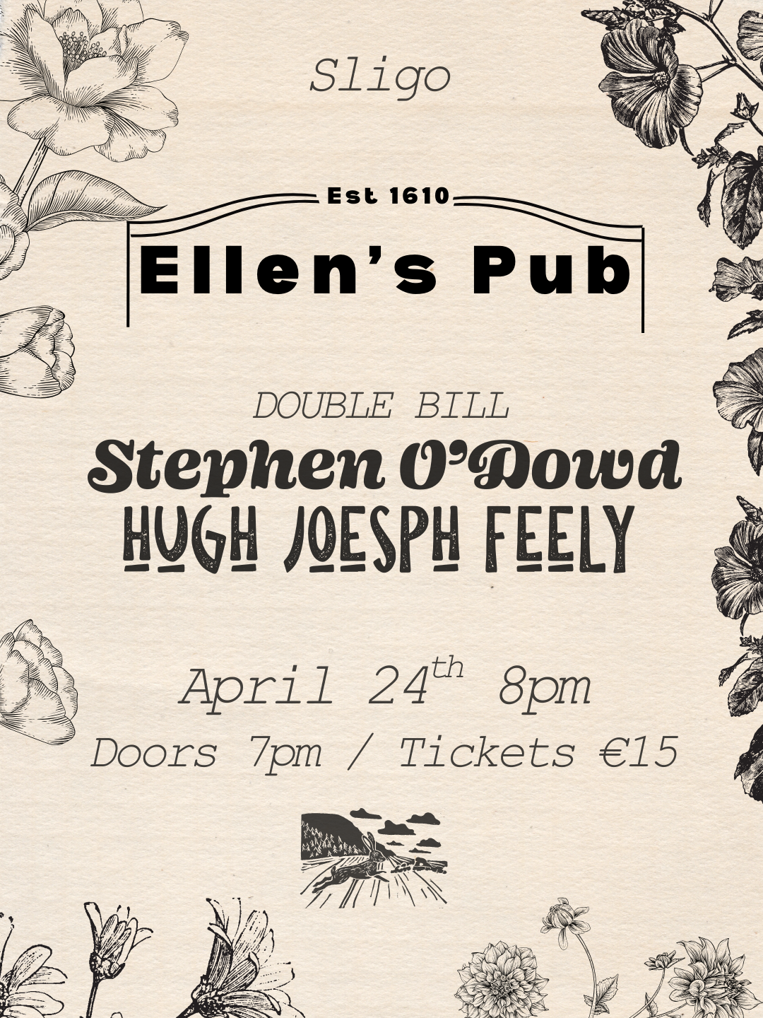 Stephen O'Dowd and Hugh Joseph Feely at Ellen's Pub
