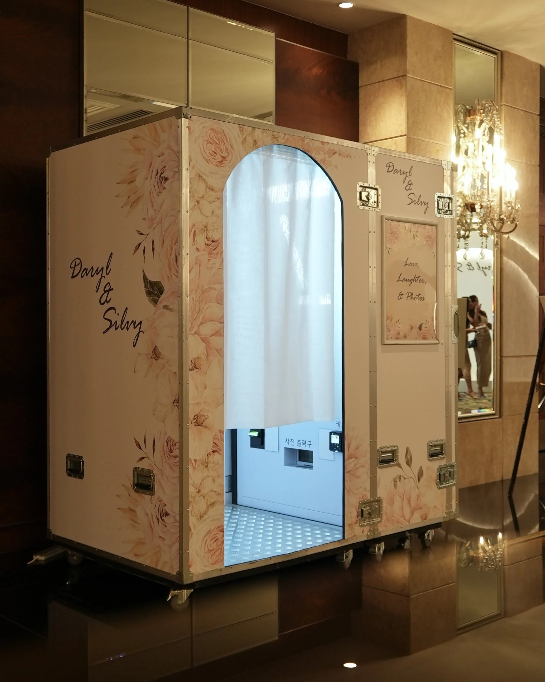 solace studios enclosed booth rental wedding