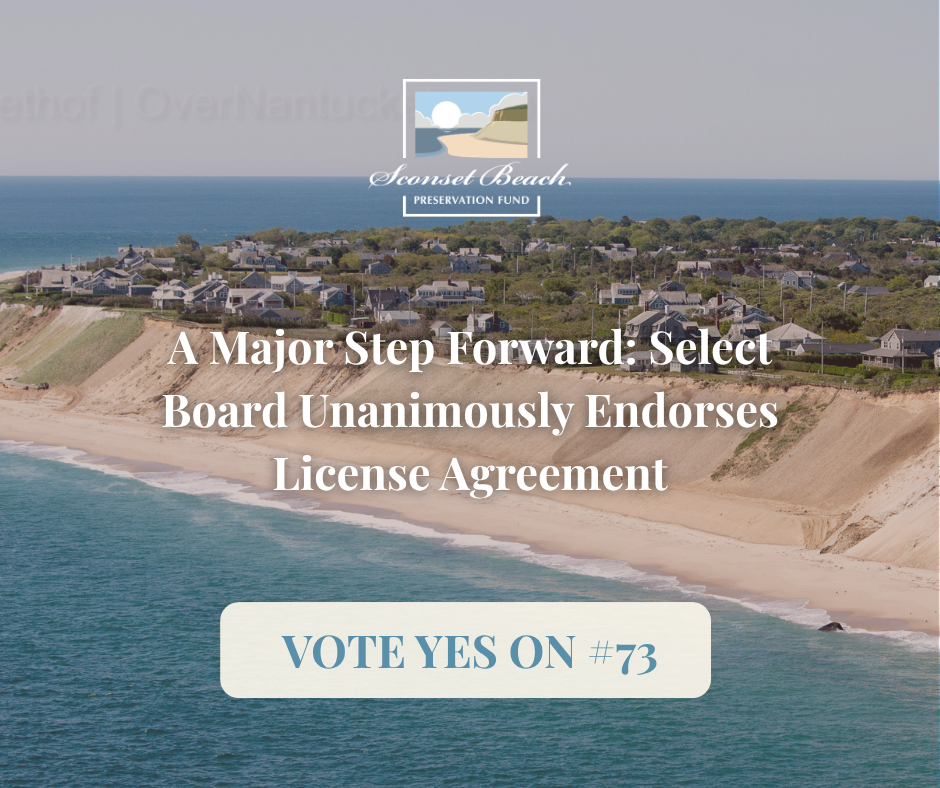 A Major Step Forward: Select Board Unanimously Endorses License Agreement