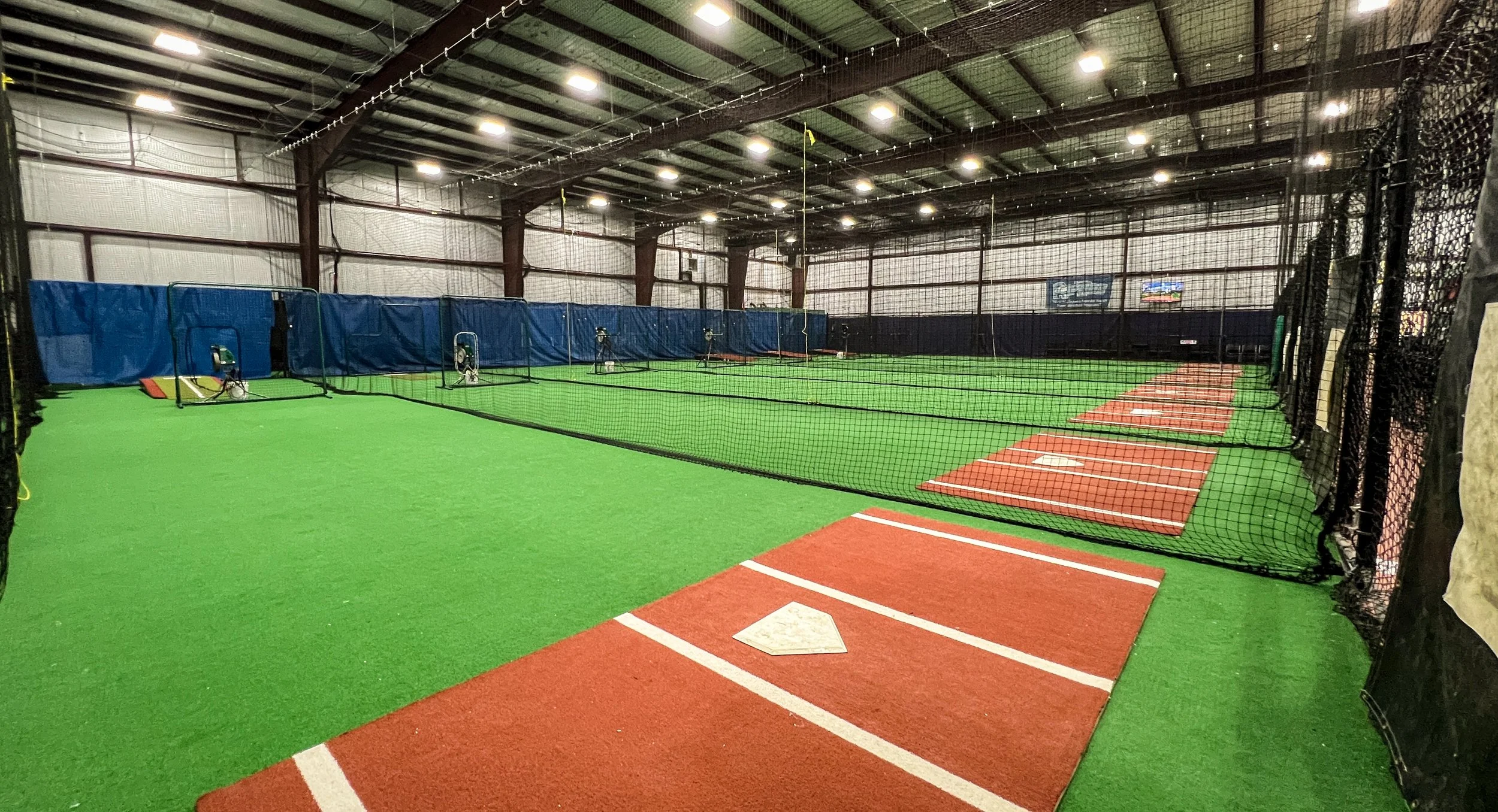 Indoor batting tunnels at Gov's Training Academy