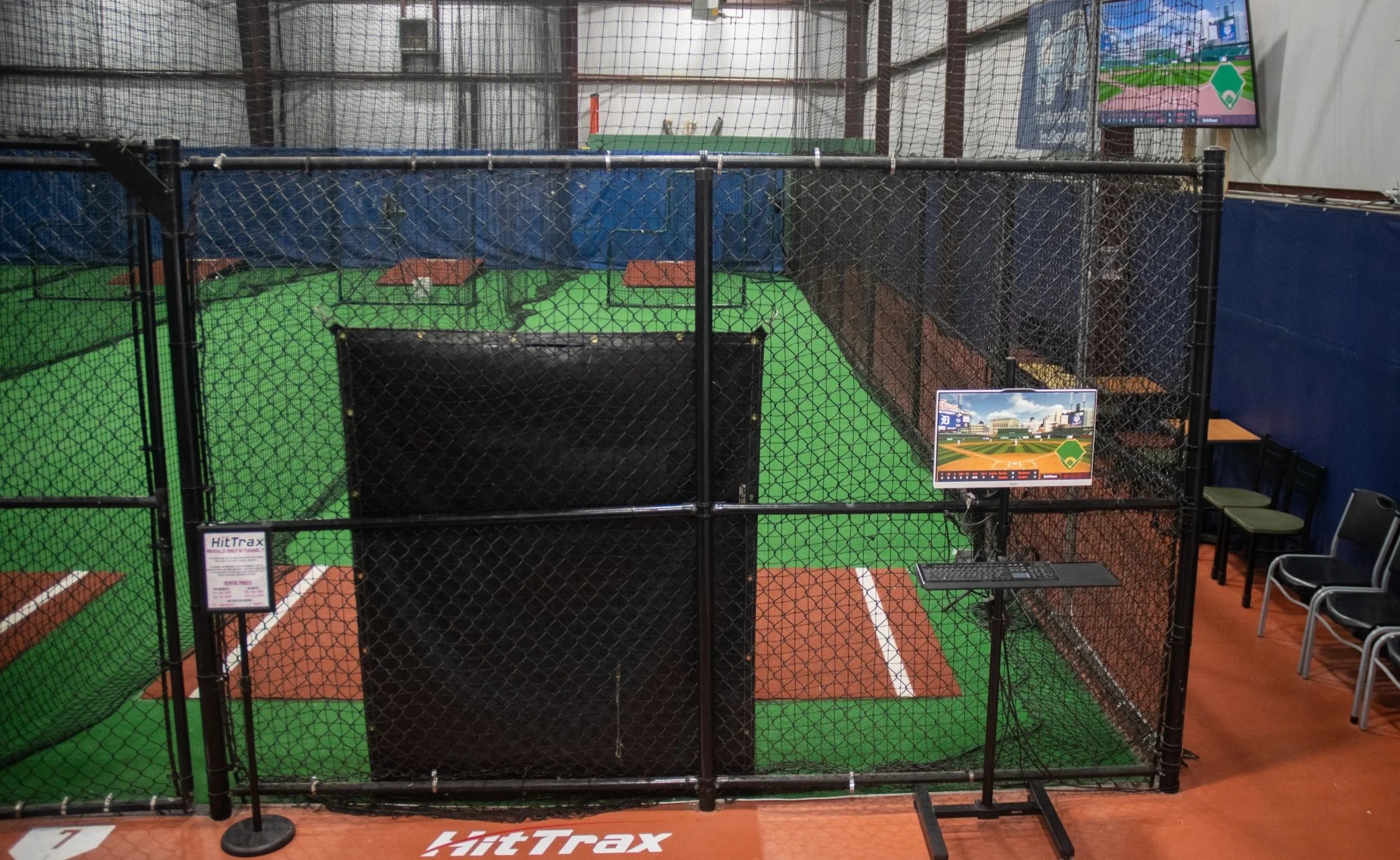 HitTrax simulator training tunnel