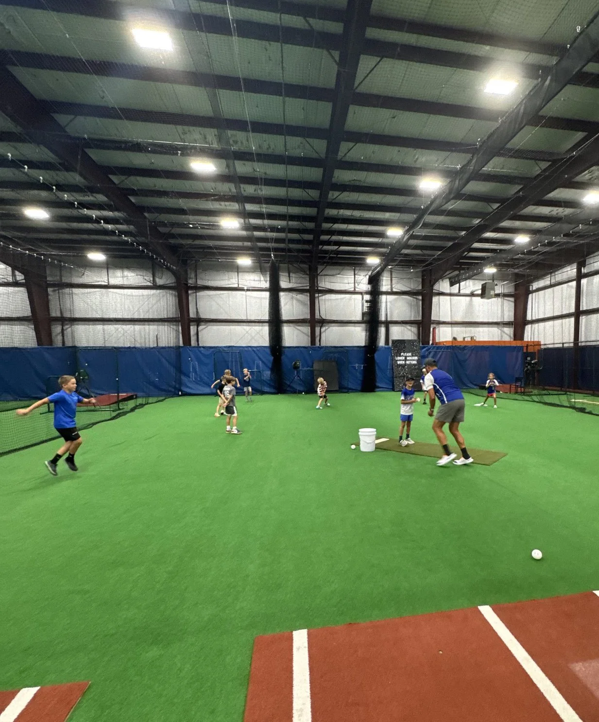 Birthday party baseball activities at Gov's