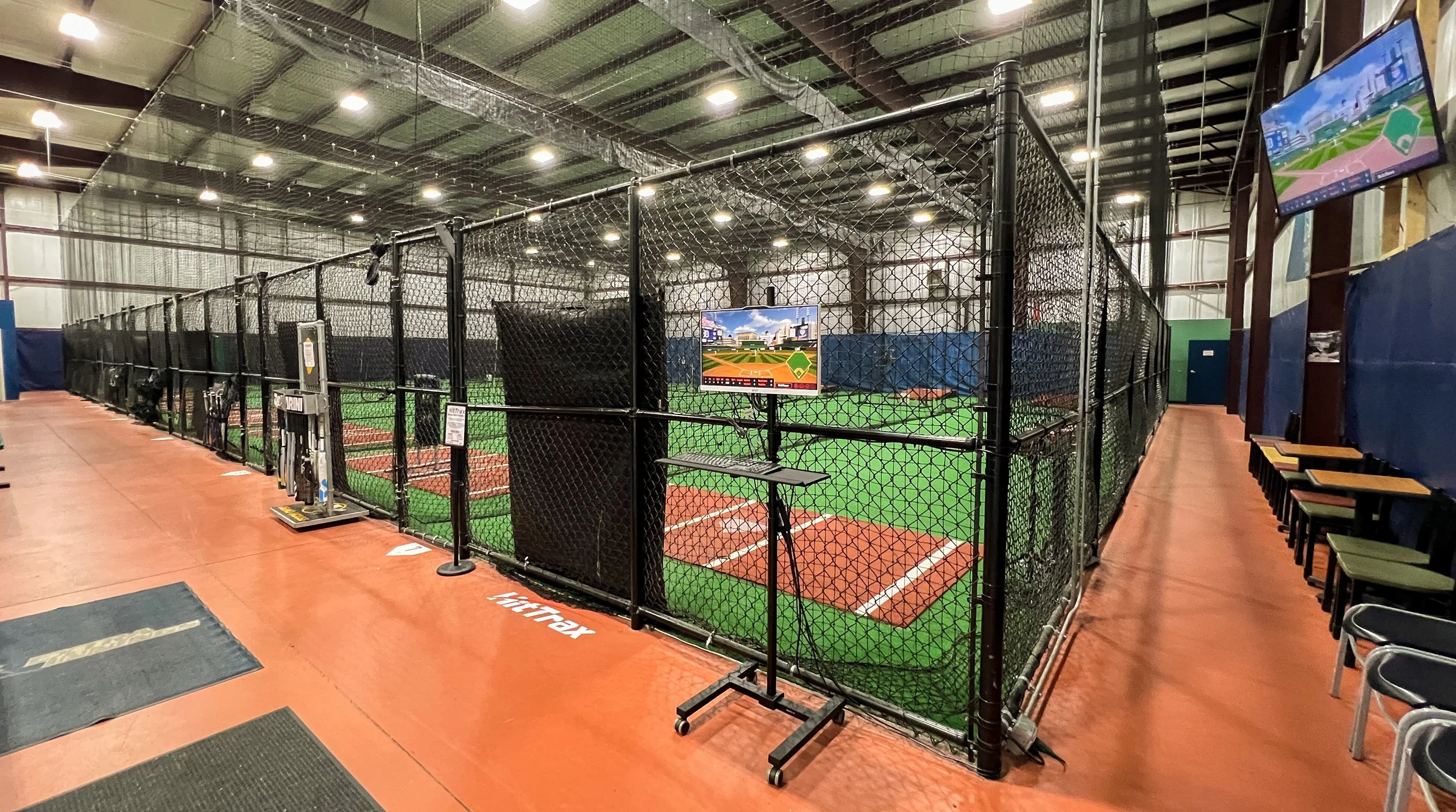 Player using HitTrax at Gov's Training Academy