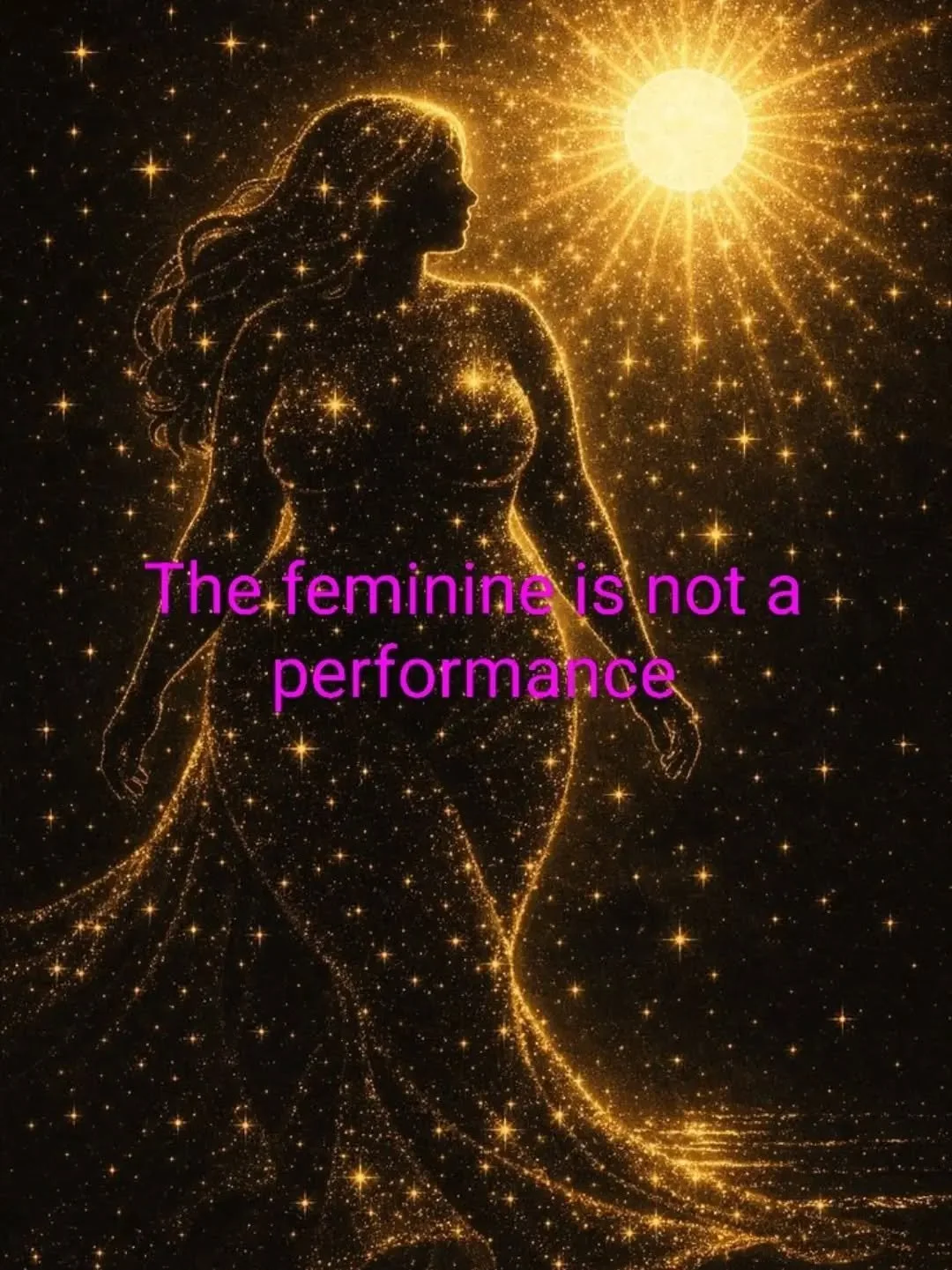 Reclaiming the feminine
What if the feminine was never meant to be soft only?
What if she was also sovereign?
We have been taught to shrink feminine power into pleasing, prettiness, and service.
But the sacred feminine is older, deeper, and far less 